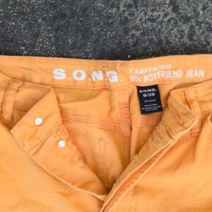S.O.N.G. Carpenter 90s Boyfriend Jeans - Orange